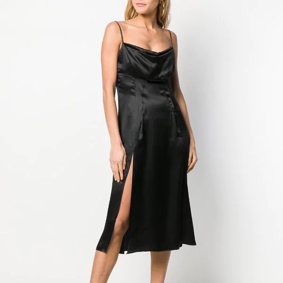 Versace Dresses Versace Black Satin Dress Poshmark